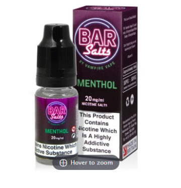 Liquid Bar Salt - Menthol 20 mg 10 ml