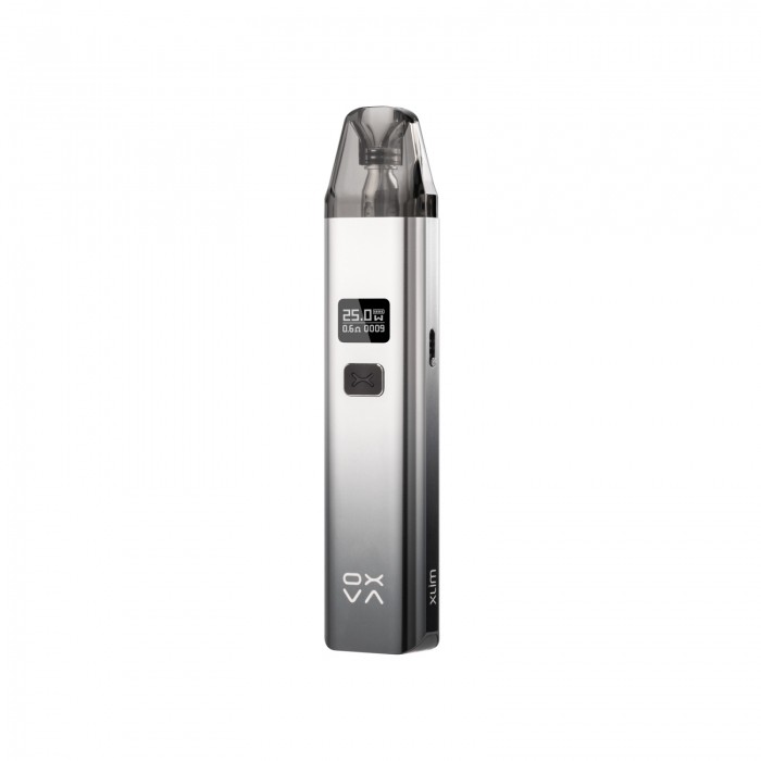 POD Oxva Xlim V2 – Shiny Silver Black - Lokalny Vape Shop